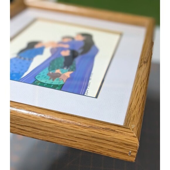 Framed Art Print by Virginia A. Stroud 1984 Native American Mother and 3 kids - Picture 13 of 13